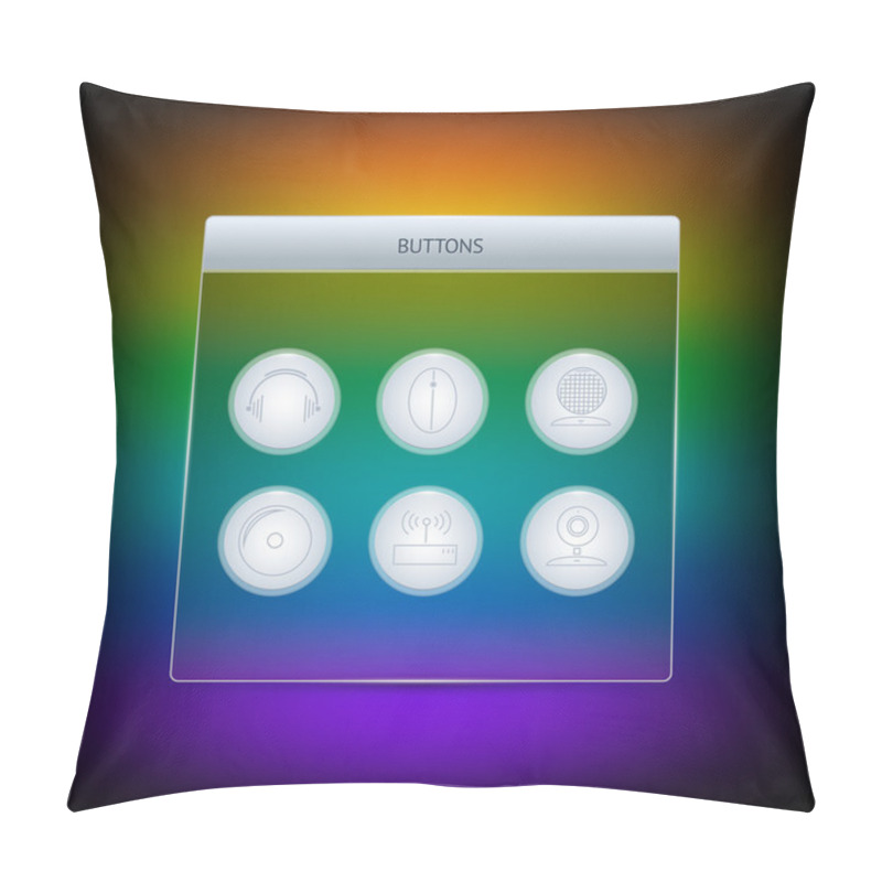 Personality  Vector Set Of Computer Icons. Pillow Covers