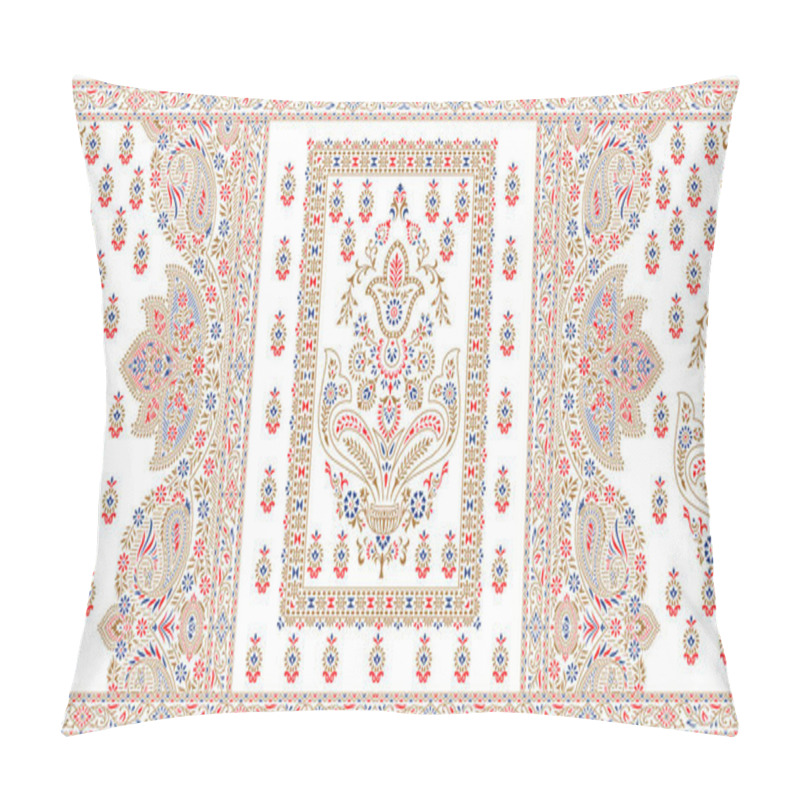 Personality  Seamless Brown Border On White Background With Traditional Asian Design Elements Pillow Covers