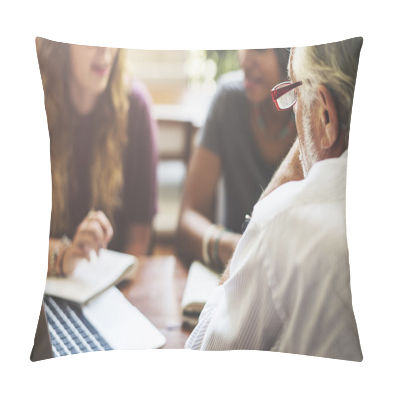 Personality  Business Team With Laptop  Pillow Covers