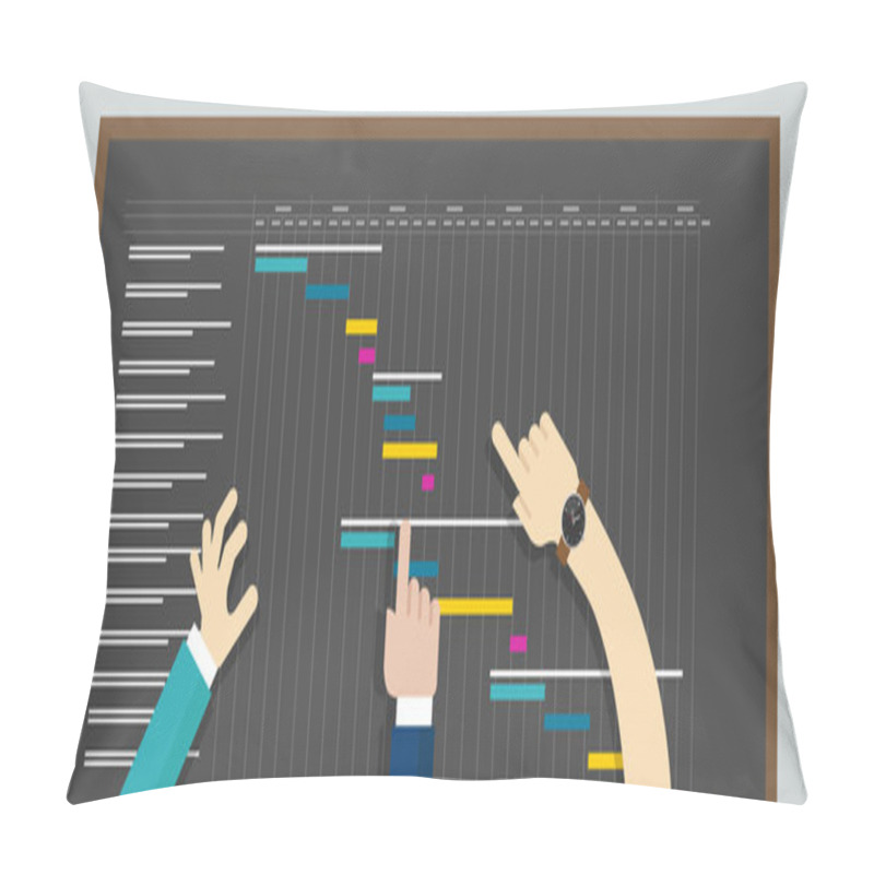 Personality  Project Management Gant-chart Planning Pillow Covers