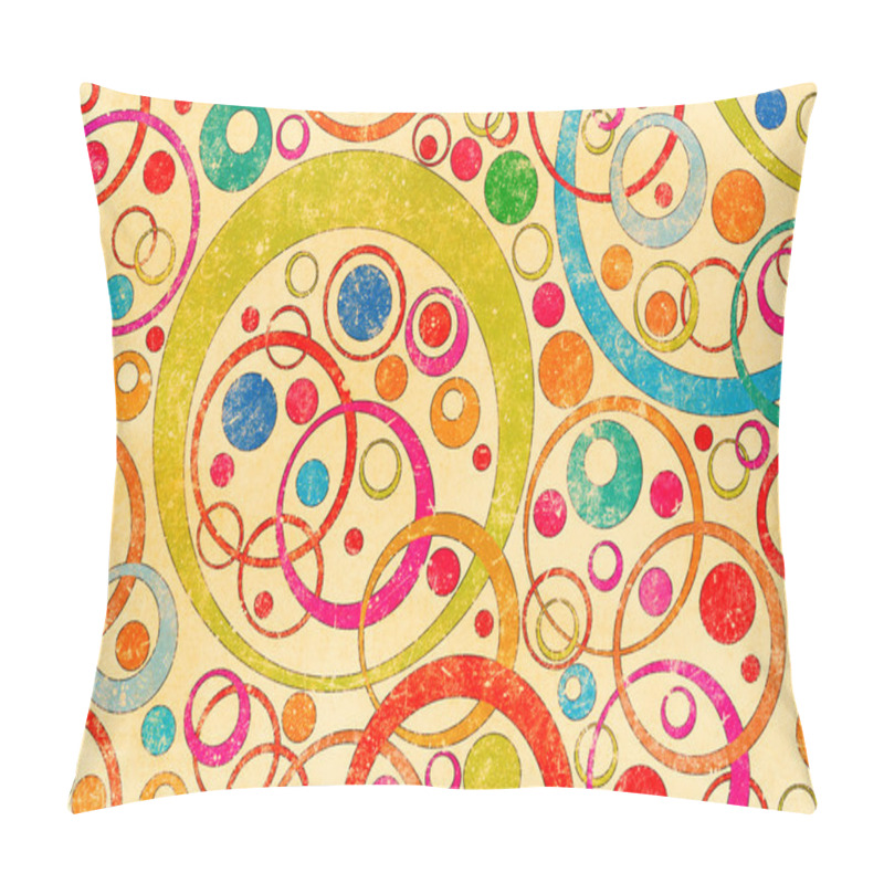 Personality  Grunge Circles Background Pillow Covers