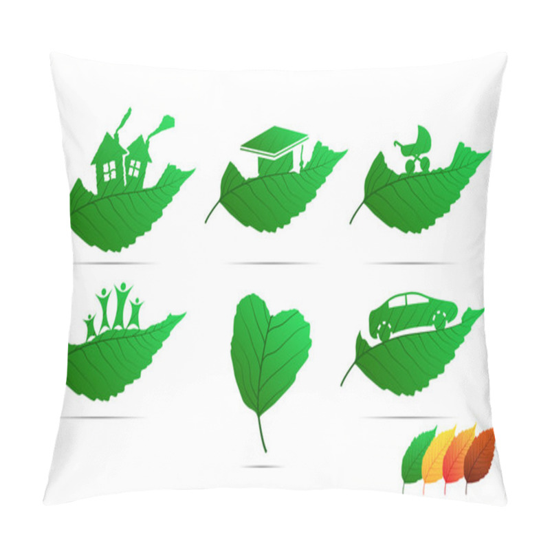 Personality  Icon Leaves Pillow Covers