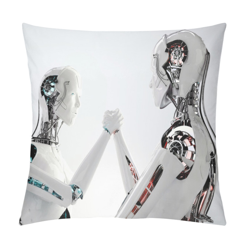 Personality  Robot Android Men In Competition Pillow Covers