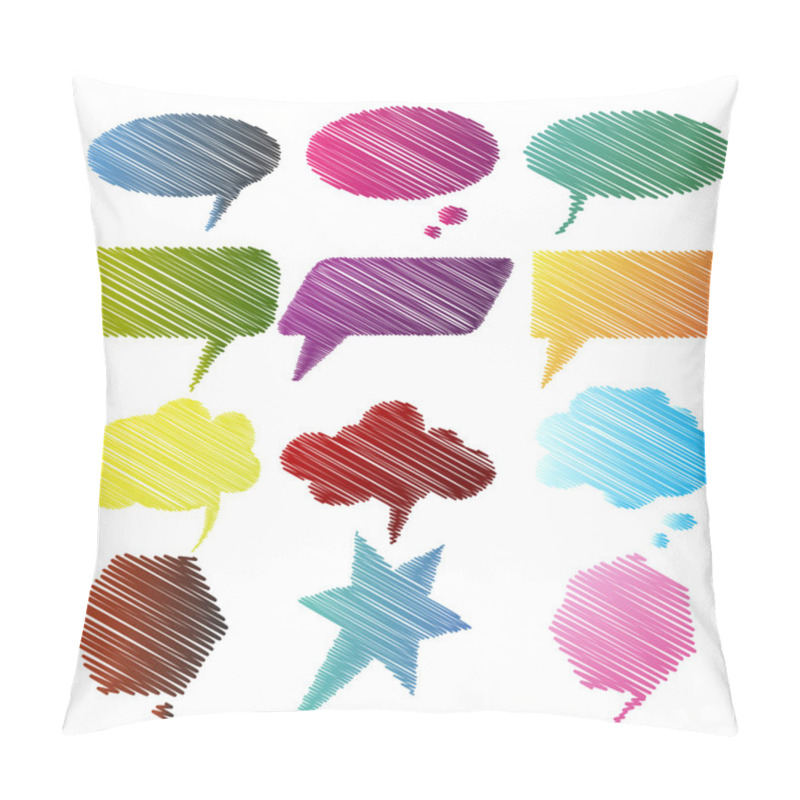 Personality  Sketchy Speech Bubble Pillow Covers