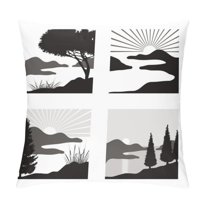 Personality  Landscape Pictograms Pillow Covers