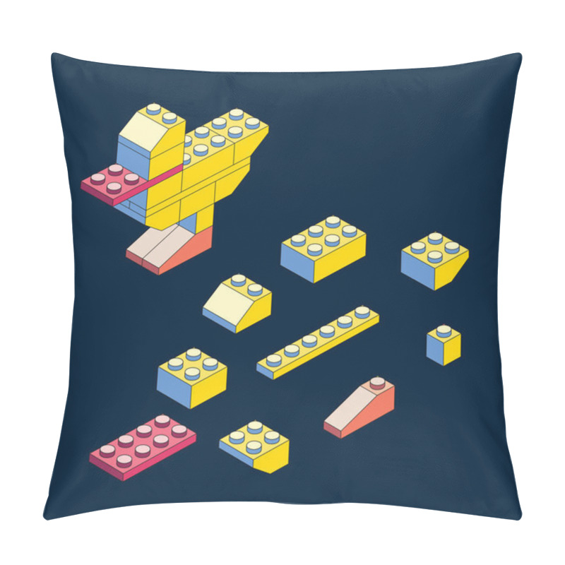 Personality  Blocks And Elements To Create Funny Figures. Pillow Covers