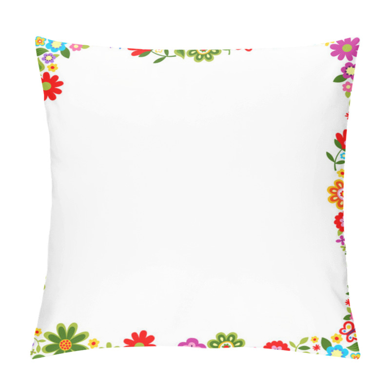 Personality  Floral Pattern Border Frame Pillow Covers