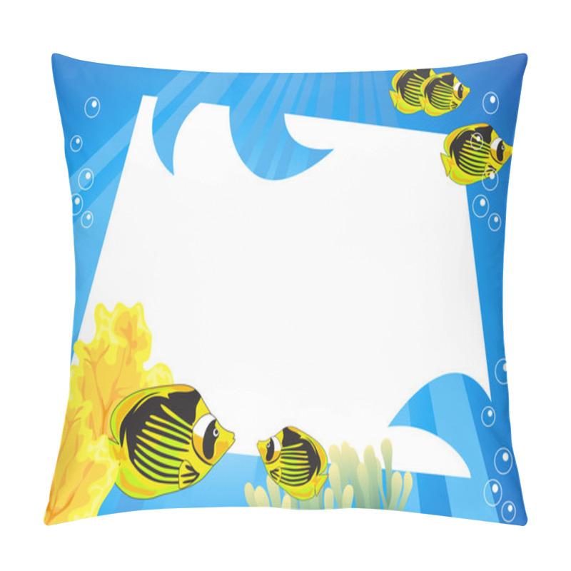 Personality  Tropical Underwater Scene With White Space For Text Pillow Covers