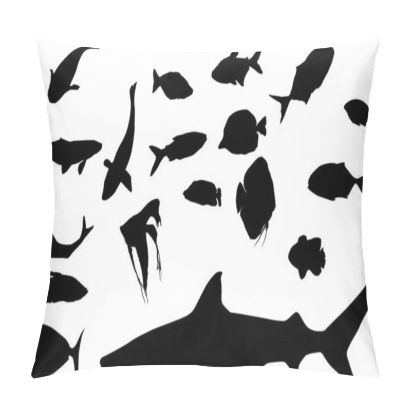 Personality  Different Fish Silhouettes Pillow Covers