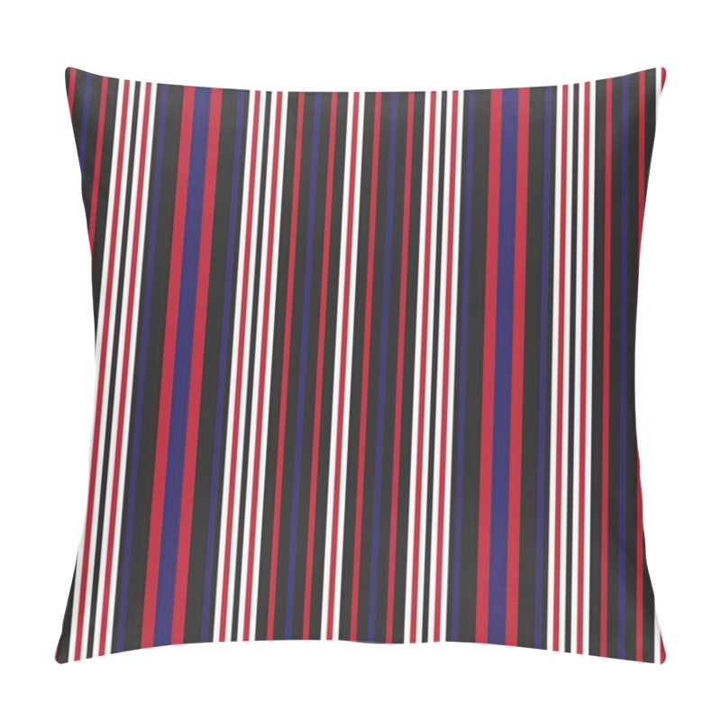 Personality  Red And Blue Vertical Striped Seamless Pattern Background Suitable For Fashion Textiles, Graphics Pillow Covers