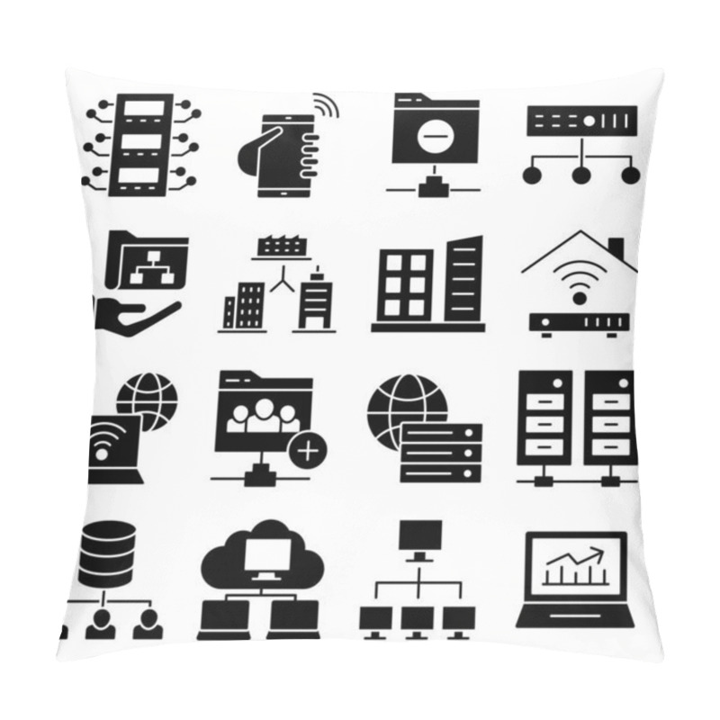 Personality  Pack Of Data Solid Icons  Pillow Covers