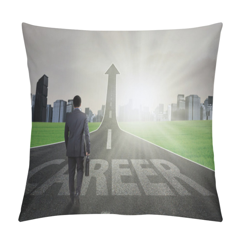 Personality  Entrepreneur Walking On The Right Career Path Pillow Covers