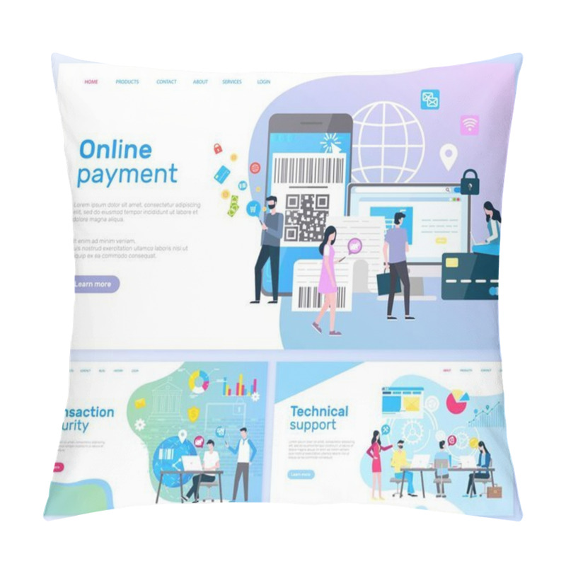 Personality  Online Payment And Transaction Security Pages Pillow Covers