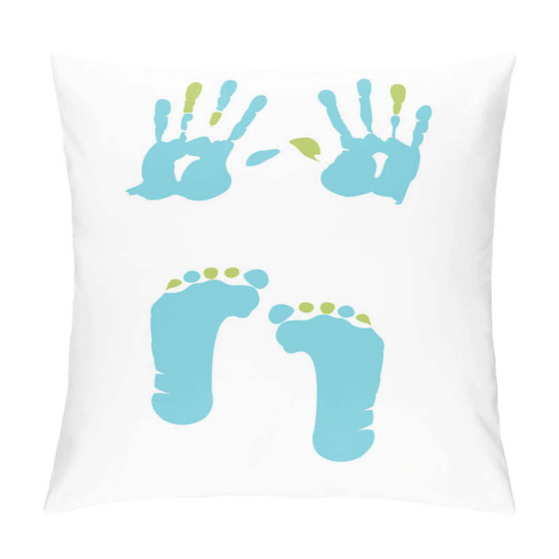 Personality  Baby Boy Handprint - Footprint Pillow Covers