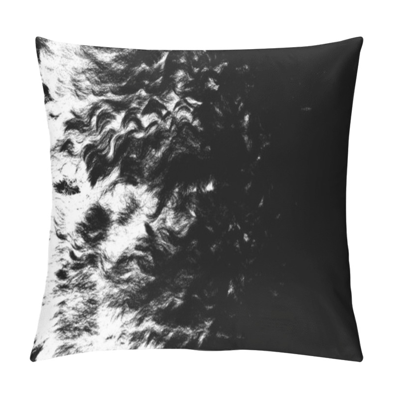 Personality  Abstract Background. Monochrome Texture. Black And White Textured Background.       Pillow Covers