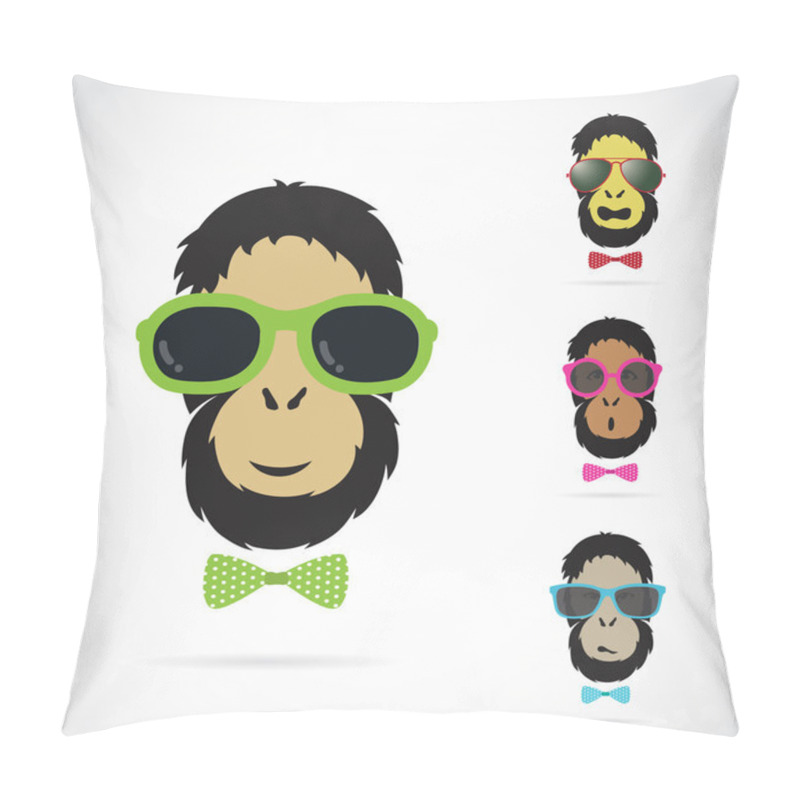 Personality  Vector Images Of Orangutan Wearing Sunglasses  Pillow Covers