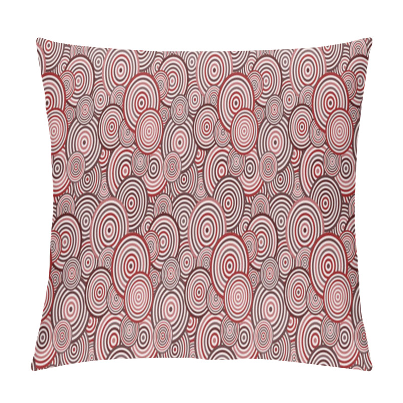 Personality  Dark Red Overlapping Concentric Circles Background Pattern Pillow Covers