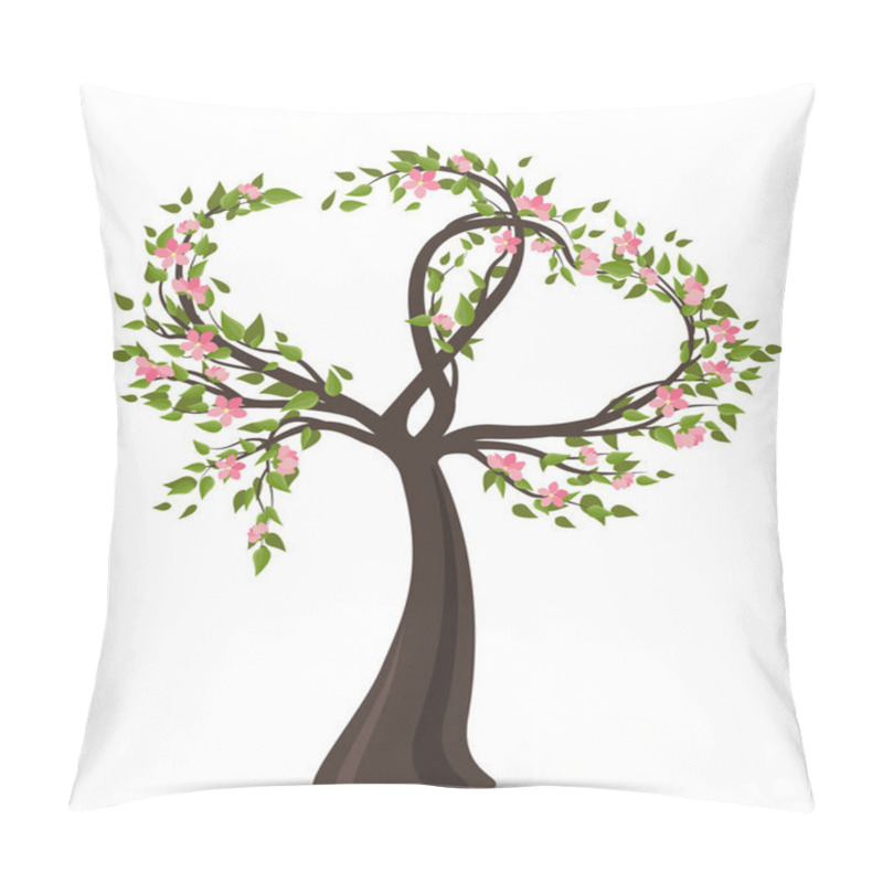 Personality  Natural Background With Tree And Leaves, Flowers Pillow Covers