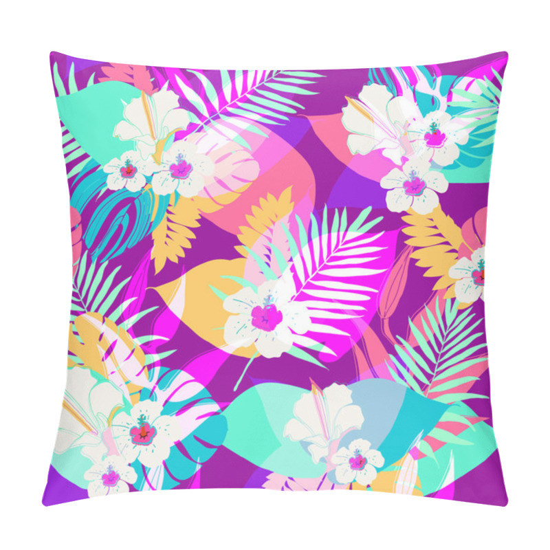 Personality  Seamless  Tropical Floral Pattern Pillow Covers