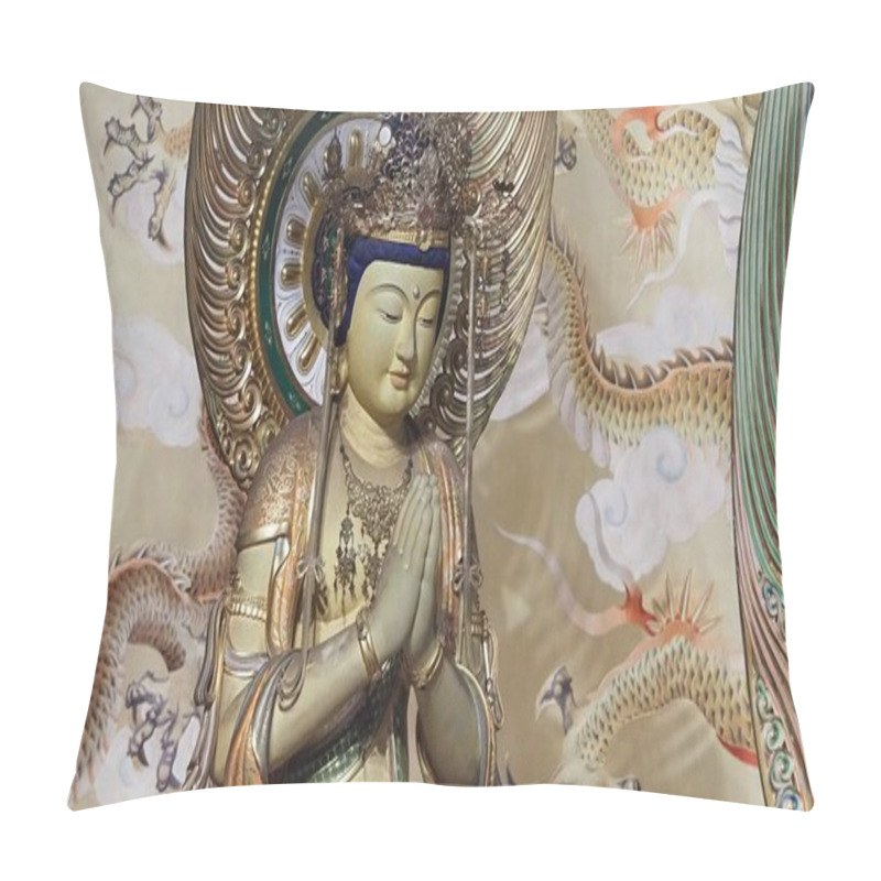 Personality  Buddha Statue. Buddhist Sculpture. Images Of Chinese Buddha In Singapore Temple. Buddha Tooth Relic Temple China Town Which Has Statue Of Cintamanicakra Acala Manjushri Maitreya And Samantabhadra. Pillow Covers