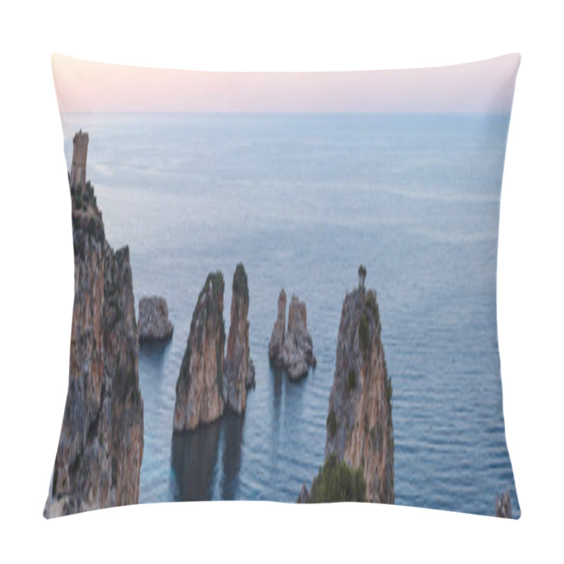 Personality  Faraglioni At Scopello, Sicily, Italy Pillow Covers