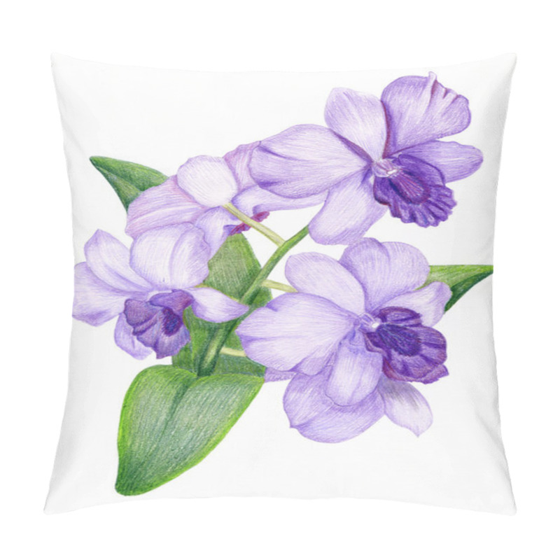 Personality  Hand-drawn Lilac Orchid Branch Pillow Covers