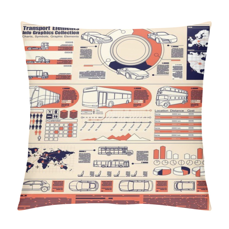 Personality  Transportation Elements Pillow Covers