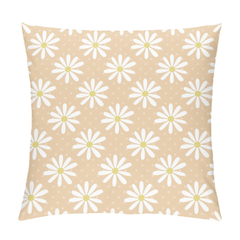 Personality  Summer Floral Pattern With Abstract Chamomiles. Seamless Vector Illustration Pillow Covers