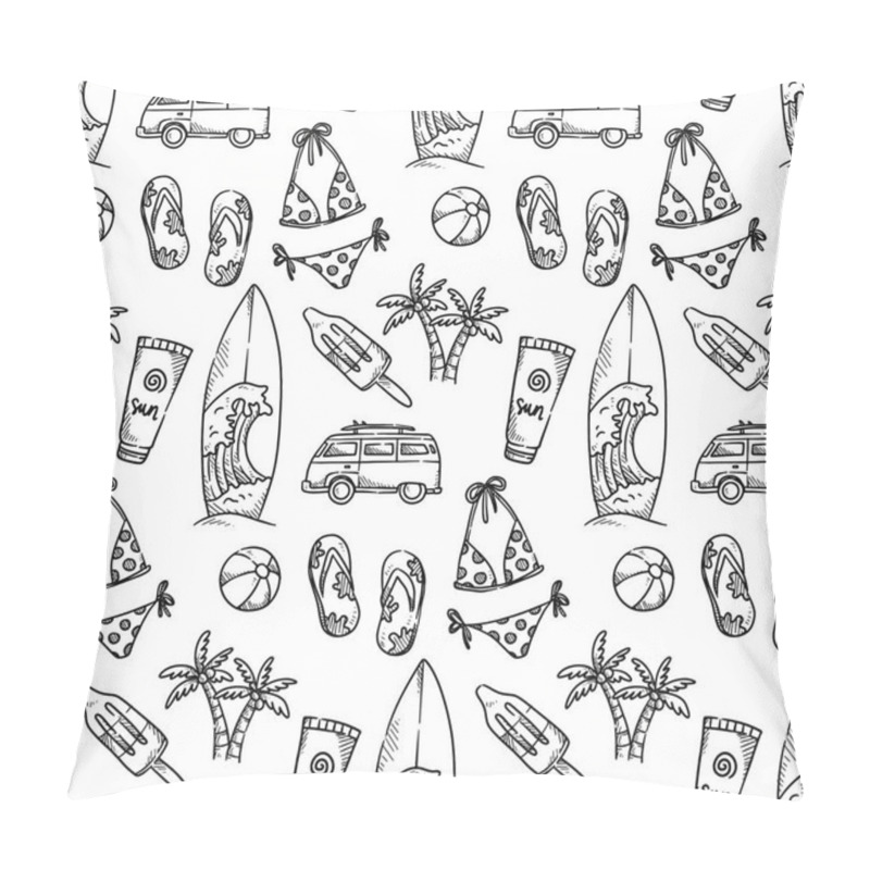 Personality  Summer Holiday Theme Seamless Background Pillow Covers