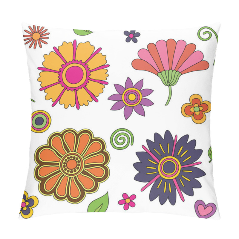 Personality  Psychedelic Flowers Set Pillow Covers