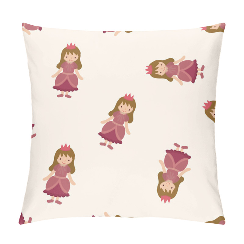 Personality  Royal Theme Princess , Cartoon Seamless Pattern Background Pillow Covers