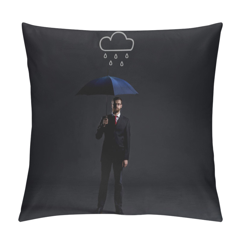 Personality  Businessman In Black Suit Pillow Covers