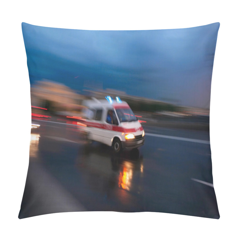 Personality  Ambulance Car Speeding Pillow Covers