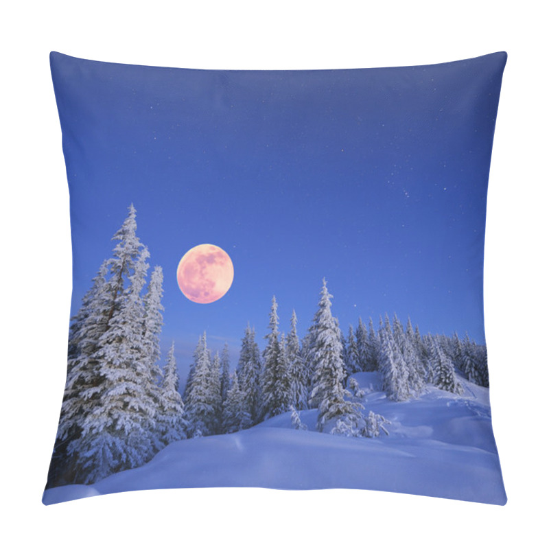 Personality  Full Moon In Winter Pillow Covers