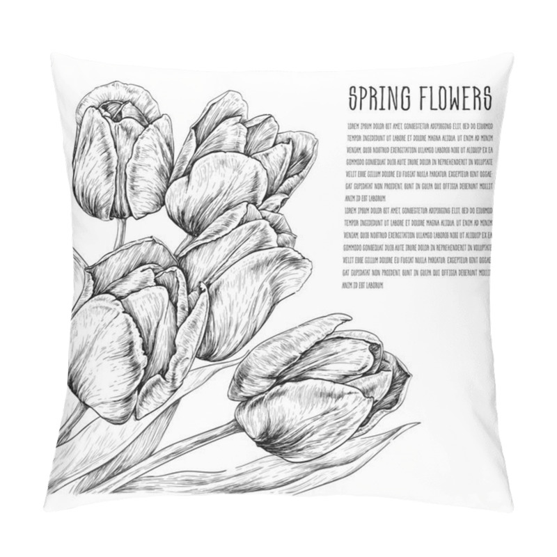 Personality  Hand Drawn Flowers Pillow Covers