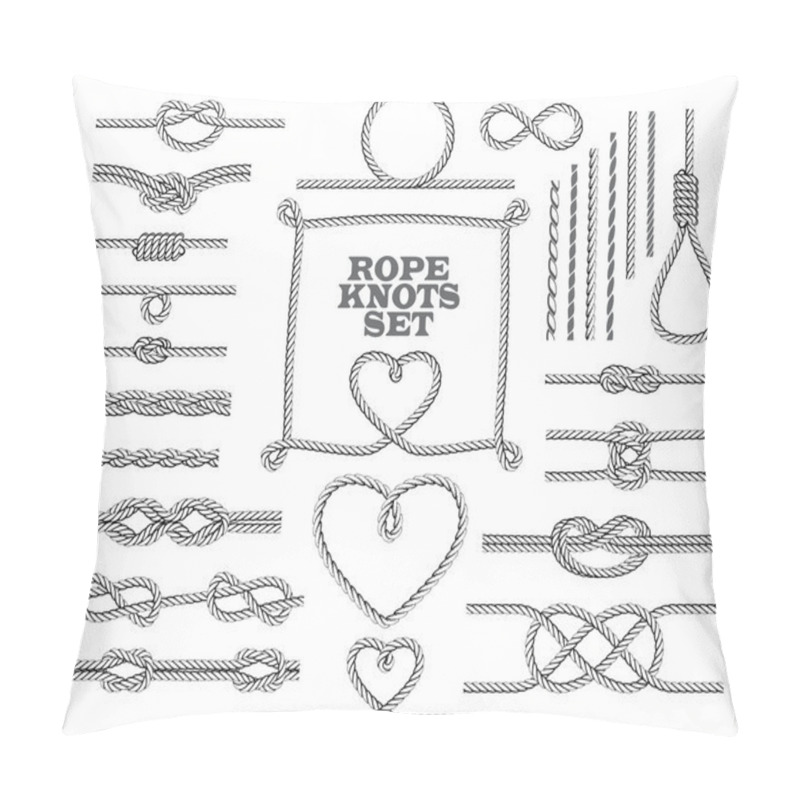 Personality  Rope Knots Collection. Seamless Decorative Elements. Vector Illustration. Pillow Covers