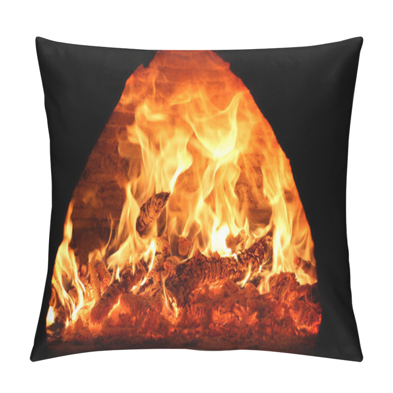 Personality  Fire In The Wood Stove Pillow Covers