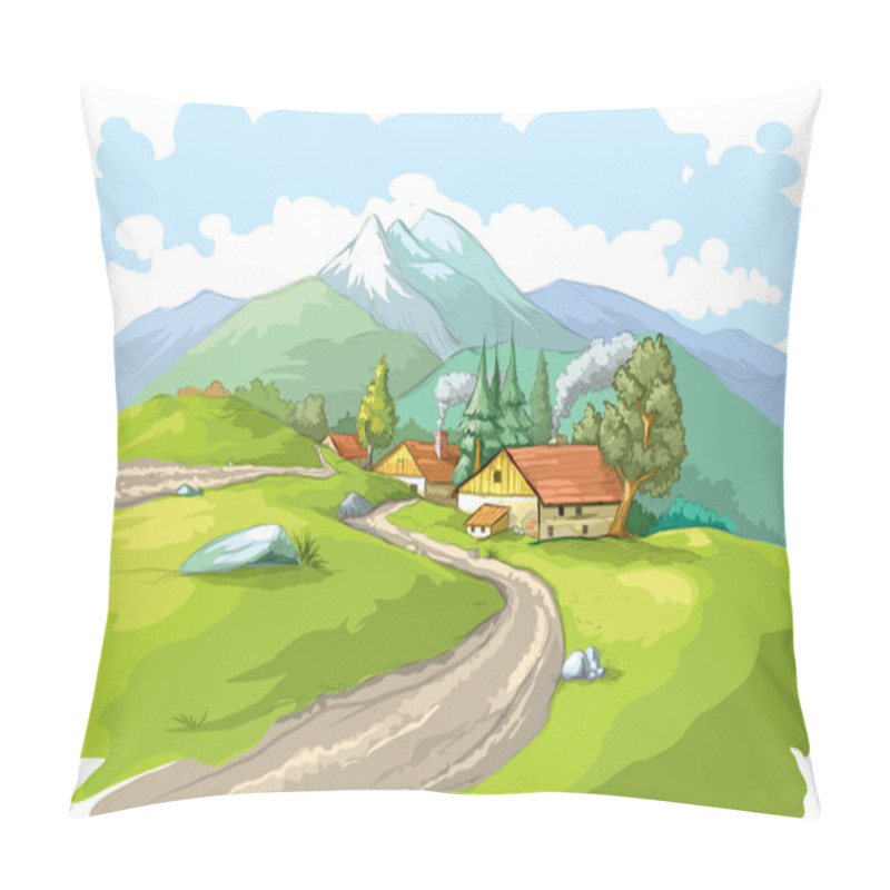 Personality  Mountain Village Pillow Covers