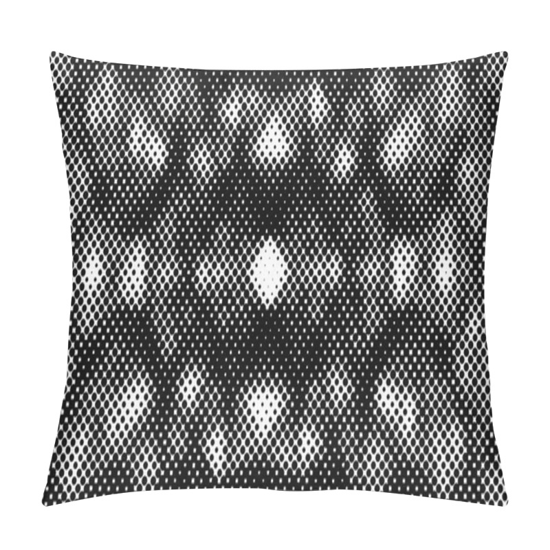 Personality  Vector Dots Pattern, Halftone Black And White Background. Pillow Covers