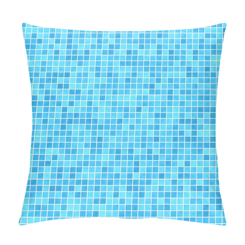 Personality  Very Small Tiles In Shades Of Green And Blue Pillow Covers