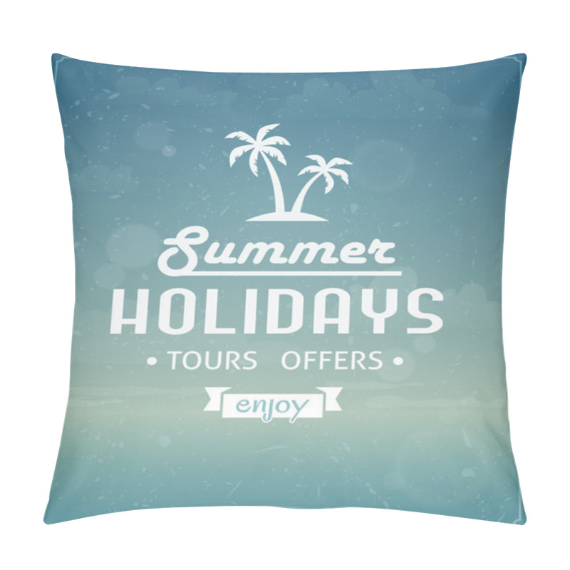 Personality  Beach Typographic Background Pillow Covers