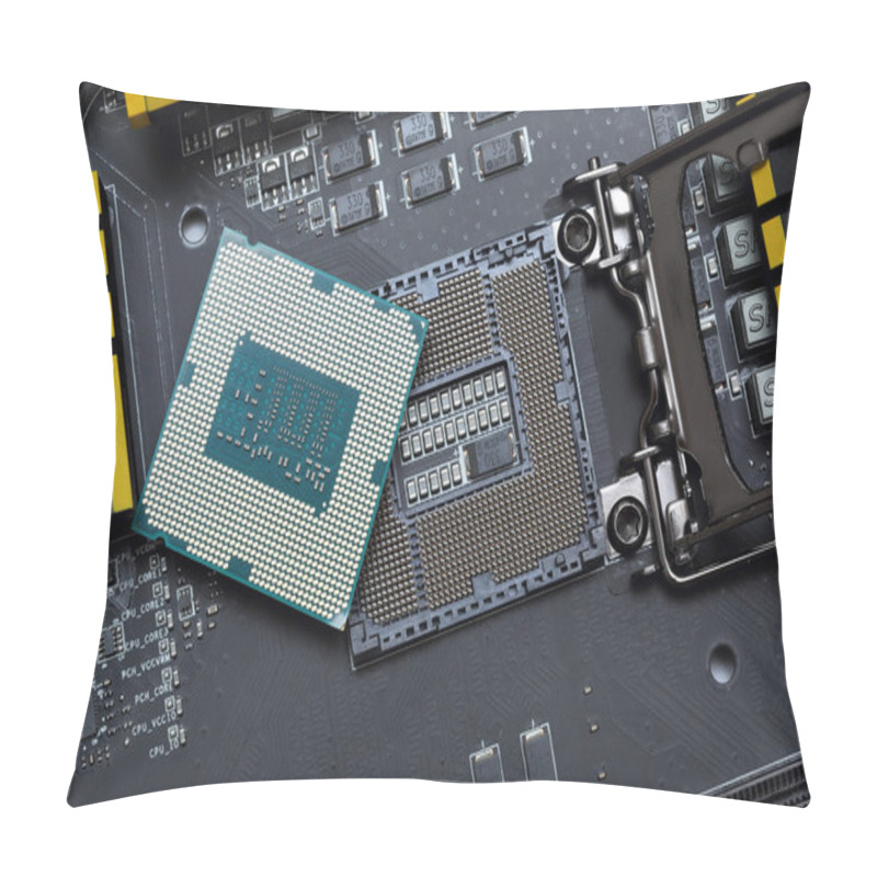 Personality  Central Processor Unit On Motherboard Pillow Covers