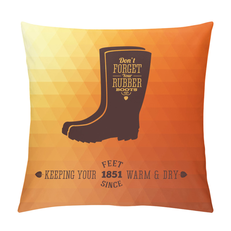 Personality  Rubber Boots Abstract Vector Background Pillow Covers