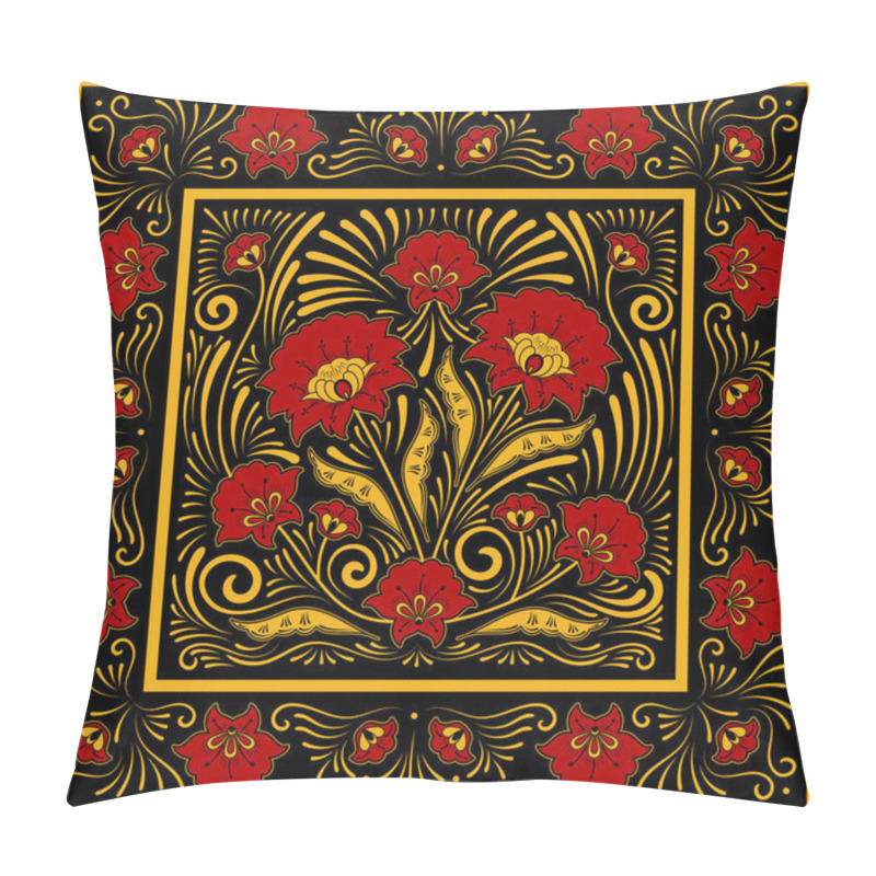 Personality  Crafted Folk Floral Pattern Vector Pillow Covers