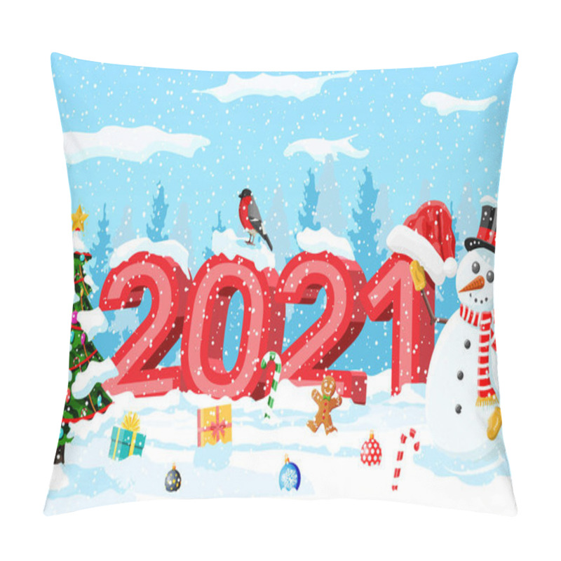 Personality  Merry Christmas And New Year Holiday Greeting Card Pillow Covers