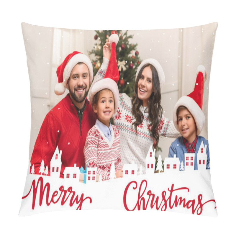 Personality  Family With Christmas Presents Pillow Covers