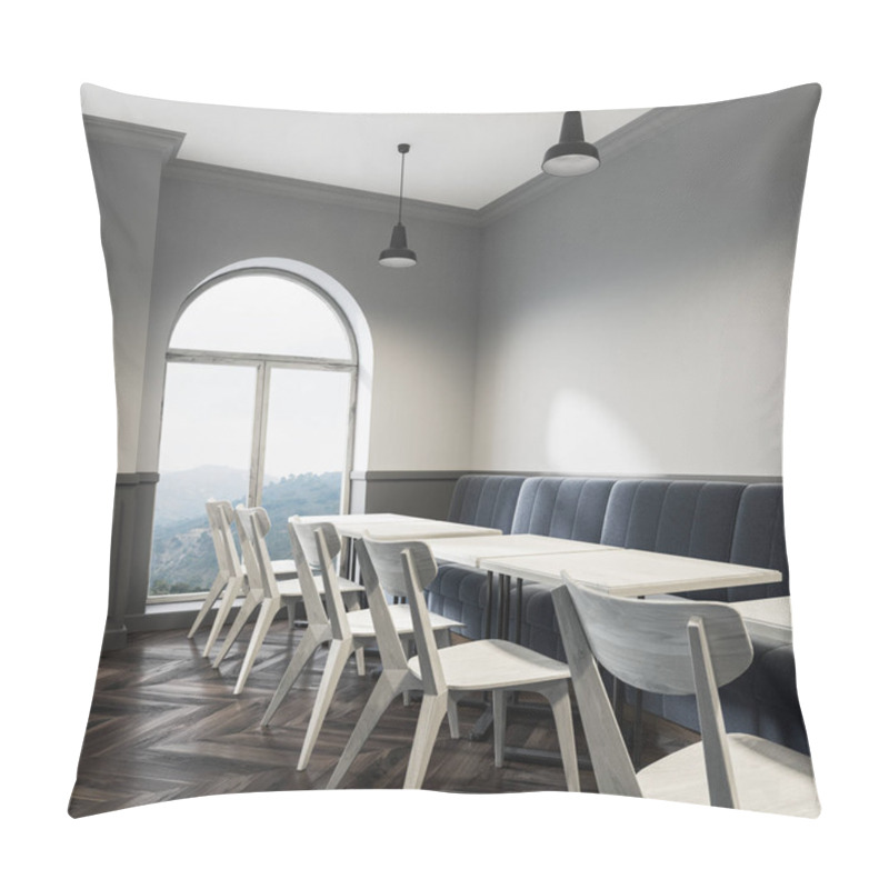 Personality  White Modern Cafe Interior, Window Pillow Covers