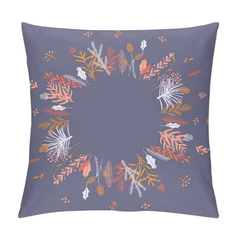 Personality  Floral Round Wreath. Pillow Covers