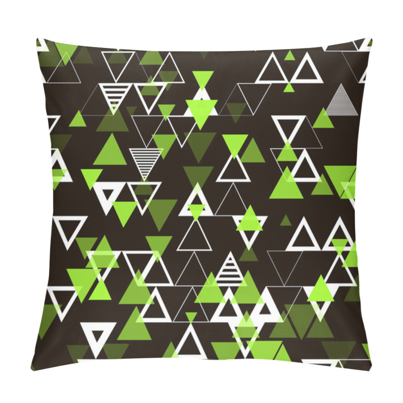 Personality  Seamless Geometric Pattern With Triangles. Pillow Covers