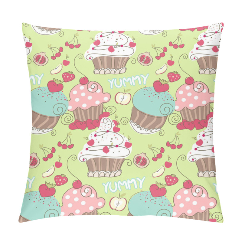 Personality  Cupcake Seamless Pattern Pillow Covers